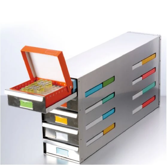 Biologix Giá đỡ tủ đông bằng thép không gỉ chống ăn mòn Giá đỡ tủ đông Ngăn kéo trượt
