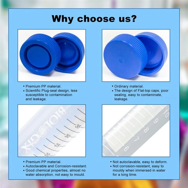 15ml/50ml Sterile Centrifuge Tubes